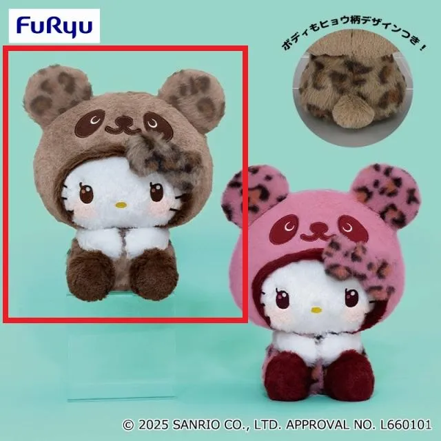 Aブラウン】パンダ ハローキティ ギャルパンダ・BIGぬいぐるみ