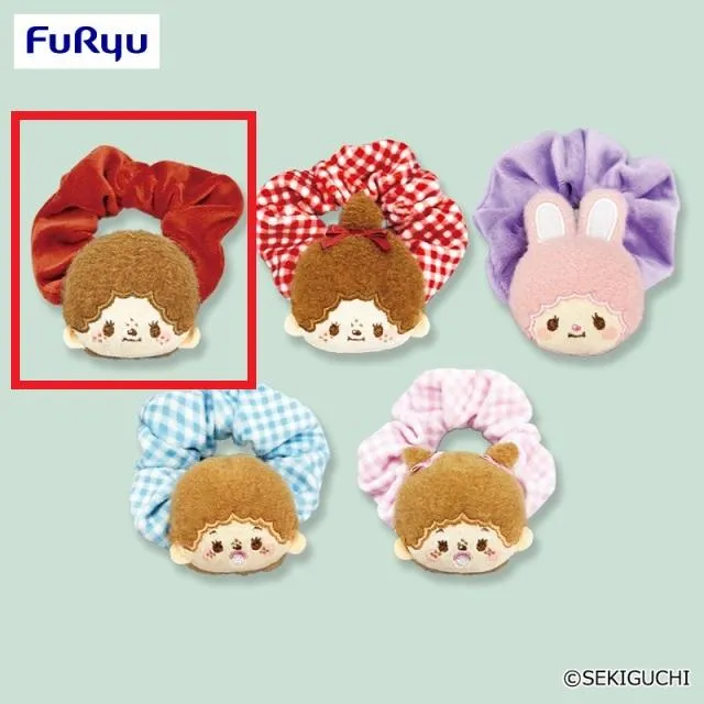 セキグチ チャムチャムベア モンチッチ シュシュストロベリー Aモンチッチくん(赤無地)】モンチッチ Design produced by Sanrio むき