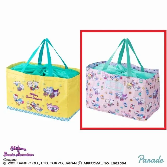 Bピンク】ちいかわ×サンリオキャラクターズ レジかごバッグ オンライン