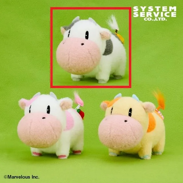 Aウシさん(白×黒)】牧場物語 ふわふわウシさんぬいぐるみBIG