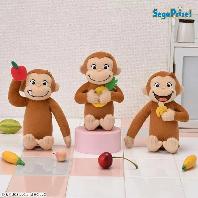 Cバナナ】おさるのジョージ ぬいぐるみ フルーツもぐもぐ オンライン