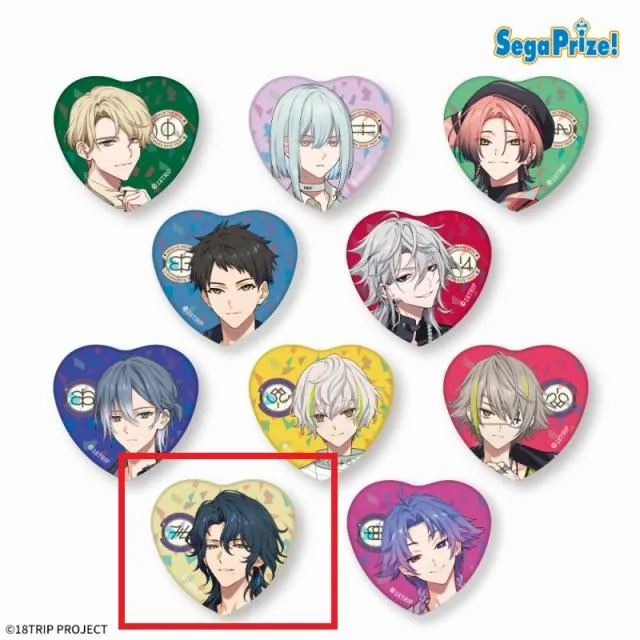 I棗夜鷹】18TRIP ハート型缶バッジ～Ev3ns&L4mps～ オンラインクレーン