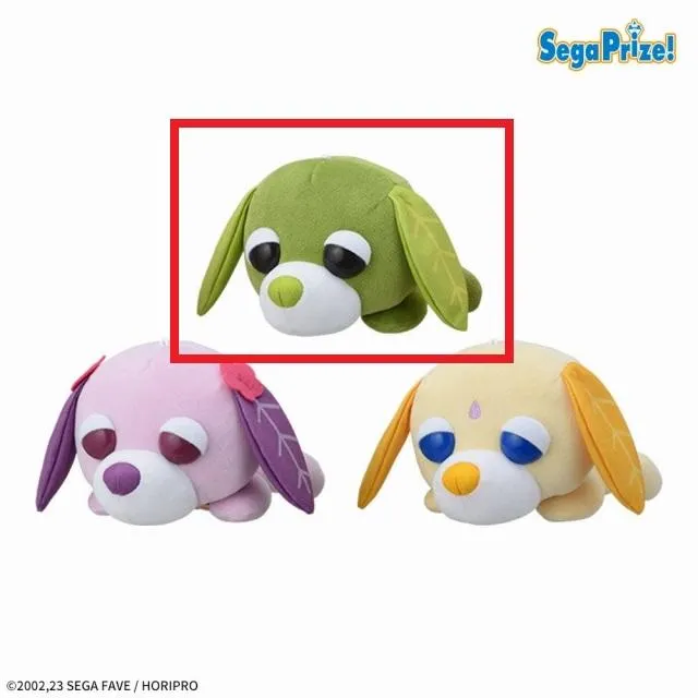 お茶犬　緑茶犬　リョク　ぬいぐるみ Aリョク】お茶犬 寝そべり ぬいぐるみ(EX) オンラインクレーンゲーム