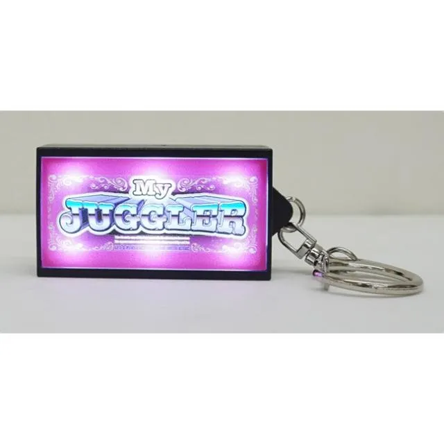パチスロ機「マイジャグラーV」　キーホルダー CマイジャグラーV】JUGGLER 光る!パネルキーホルダー オンライン