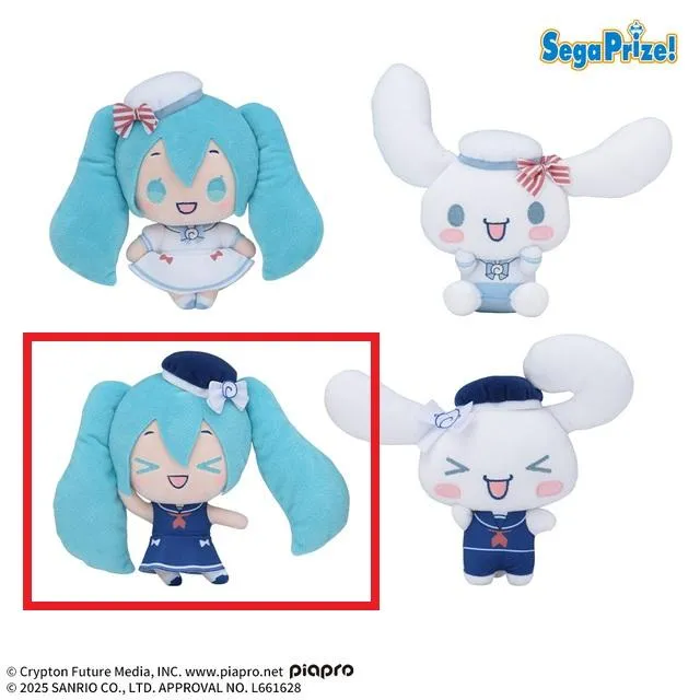 特撮 Hatsune Miku& cinnamon roll Sanrio Set C初音ミク(青セーラー)】初音ミク×シナモロール ぬいぐるみ ～マリン