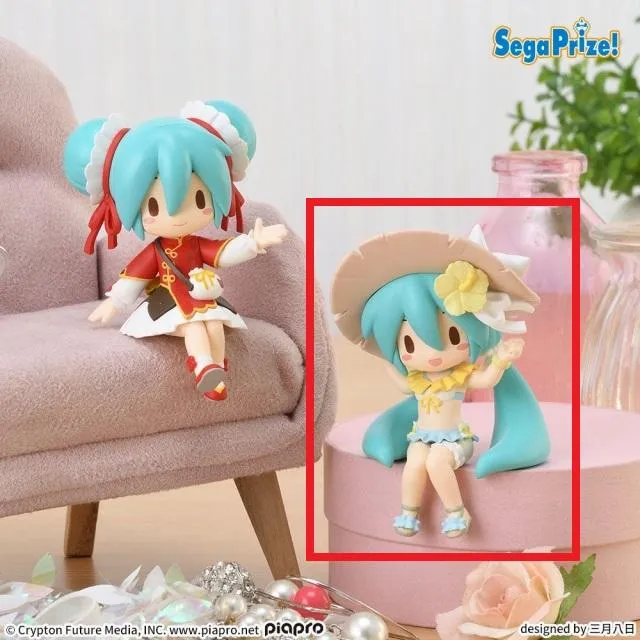 B水着】初音ミクシリーズ ふわぷち ちょこのせ ミニフィギュア“初音