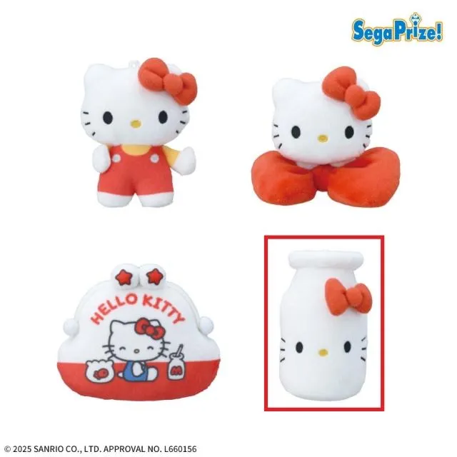 D牛乳瓶】ハローキティ マスコット ハローキティこれくしょん