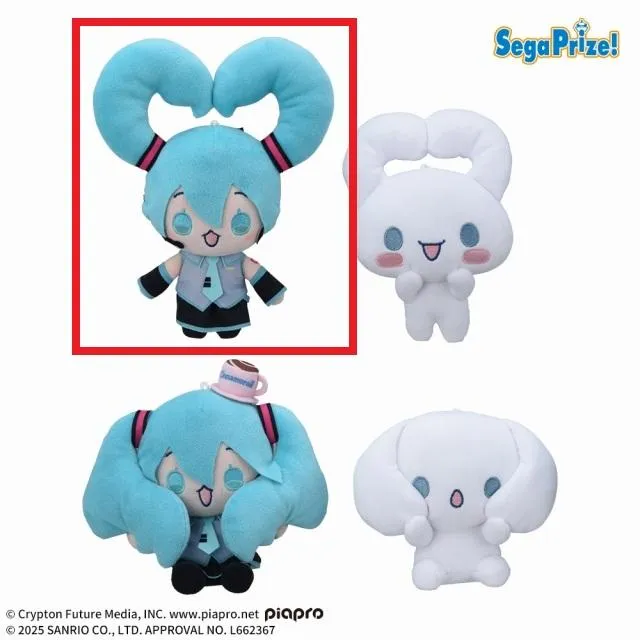 A初音ミク(みみハート)】初音ミク×シナモロール ミニぬいぐるみ Vol.6