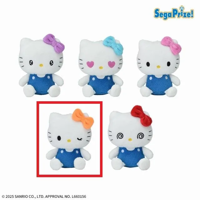 Aウインク(オレンジ)】ハローキティ マスコット いろいろ表情Ver