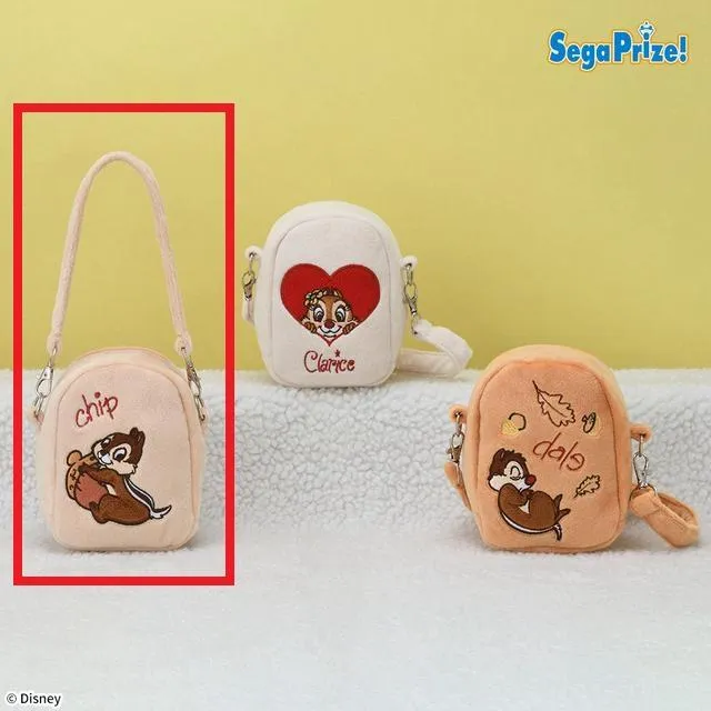 Aチップ】チップ&デール&クラリス クリア窓付ポーチ ～Fluffy Cuties