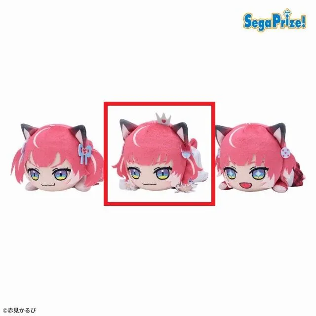 B赤見かるび(姫衣装/王冠あり)】赤見かるび 寝そべり ぬいぐるみ“赤見