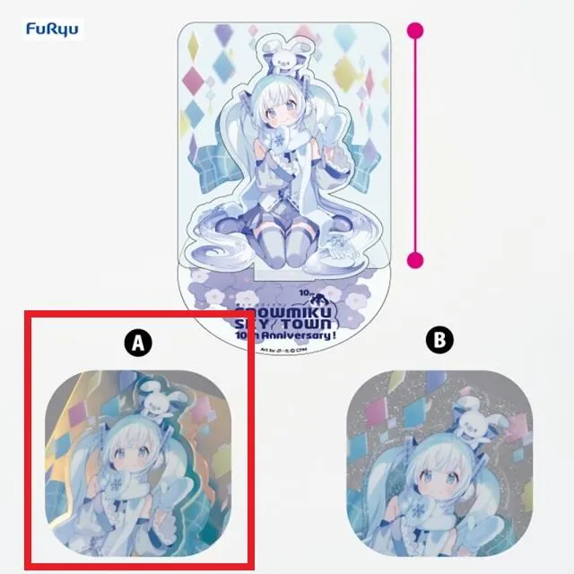 Aオーロラ】初音ミク アクリルスタンド ー雪ミク スカイタウン10th ver