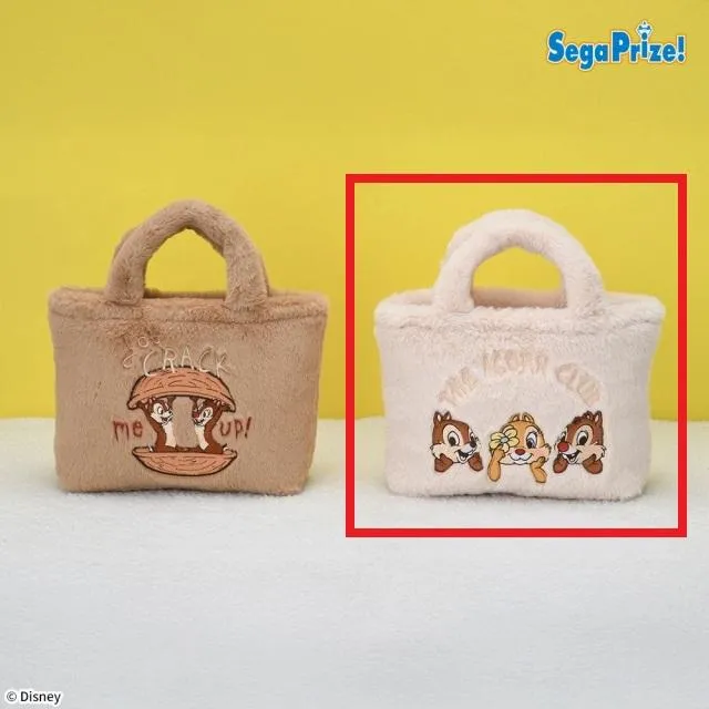 Aホワイト】チップ&デール&クラリス [PtZ]ふわふわバッグ ～Fluffy