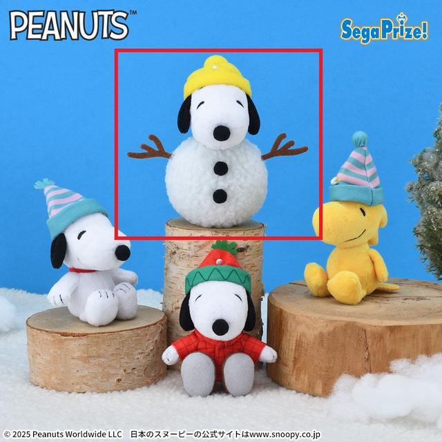 A雪だるま】SNOOPY(TM) マスコット ウィンターVer. オンラインクレーン