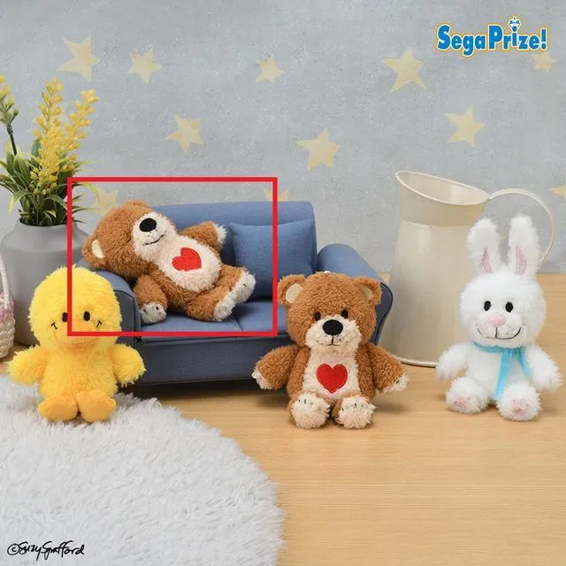 大助君風♡カスタム・テディベアちゃん ふわふわウェーブ君 Cブーフ(おやすみ/目閉じ)】Suzy's Zoo マスコット ふわふわVer