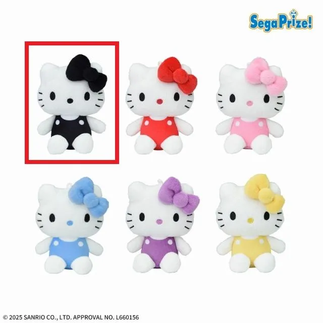 Aブラック】ハローキティ マスコット カラフルVer. オンラインクレーン