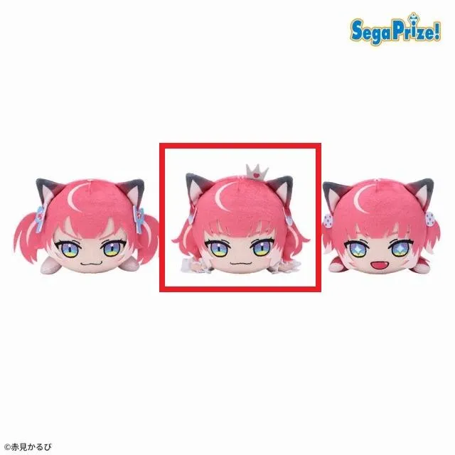 B赤見かるび(姫衣装/王冠あり)】赤見かるび 寝そべり ぬいぐるみ“赤見