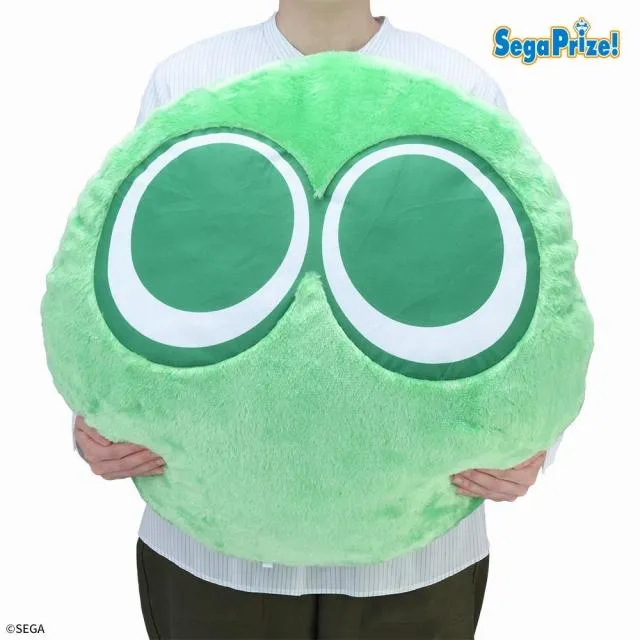 Aみどりぷよ】ぷよぷよ キングサイズぬいぐるみ“みどりぷよ&きいろぷよ