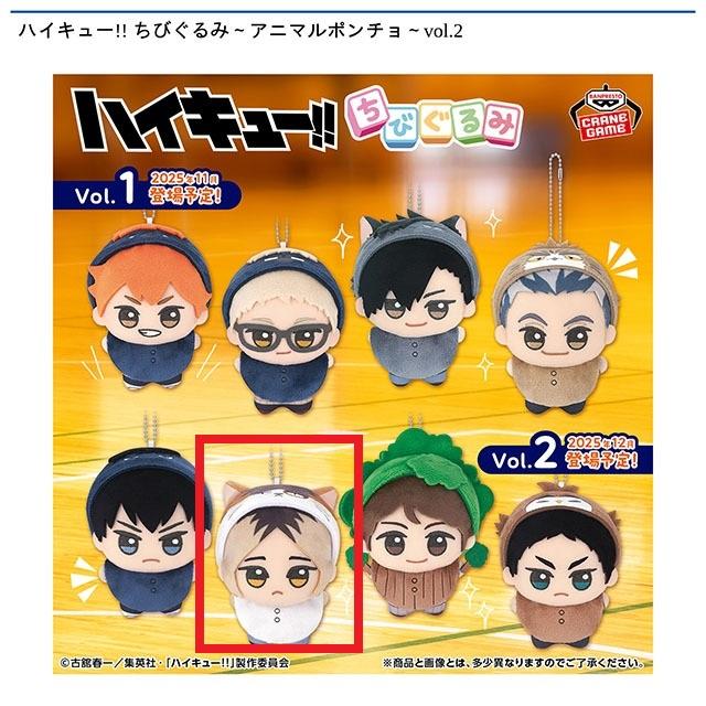 B孤爪研磨】ハイキュー!! ちびぐるみ～アニマルポンチョ～vol.2