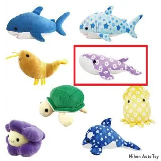 Hクジラ(花柄)】もちぷに水族館ぬいぐるみ～SPver.～ オンライン