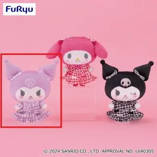 Aクロミ(パープル)】マイメロディ・クロミ リボンいっぱい!ギンガム
