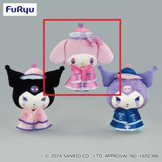 Bマイメロディ】マイメロディ・クロミ ロリータキョンシーぬいぐるみ