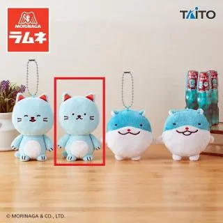 Aラムねこ(口閉じ)】森永ラムネ ぬいぐるみマスコット オンライン