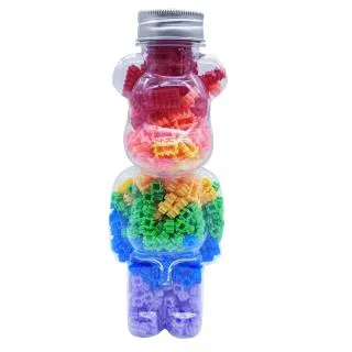 Aビビットカラー】くまさんケース付きカラフルブロック オンライン