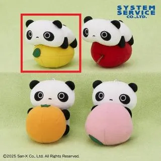 Aレモン】たれぱんだ ボールチェーン付きフルーツぬいぐるみ