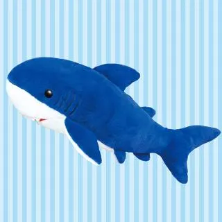 Bブルー】でっかい!サメ ふわふわぬいぐるみ100cm 3 オンライン