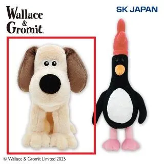 Wallace & Gromit ウォレスとグルミット 7個 ぬいぐるみ ウォレスとグルミット】お誕生日に登場のぬいぐるみがかわいい