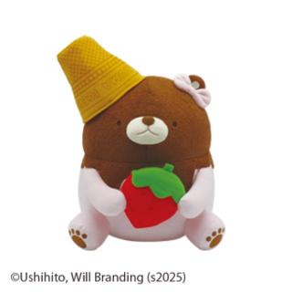 Cいちごチョコ】牛人のアイスクリームくまちゃんBIGぬいぐるみ