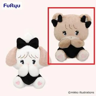Bラテ】mikko characters BLACK RIBBON BIGぬいぐるみ～スフレ&ラテ