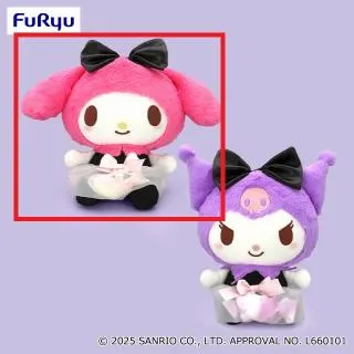 Aマイメロディ】マイメロディ・クロミ ブラック フラワーインドレスBIG