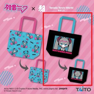 B黒】初音ミク×寺田てら 描き下ろしトートバッグ オンラインクレーン