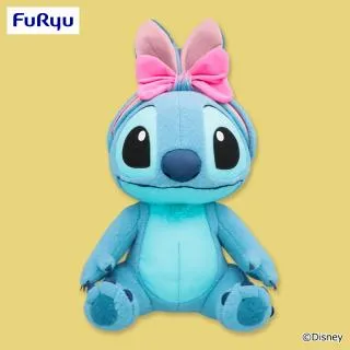 スティッチ】ディズニー スティッチ うさ耳むすび V-BIG ぬいぐるみ
