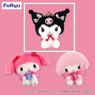 サンリオ　マイメロ　クロミ　ぬいぐるみ Aクロミ】マイメロディ・クロミ HBD Kuromi BIGぬいぐるみ①