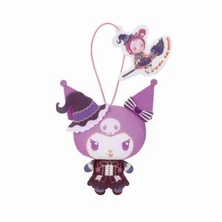 おジャ魔女どれみ×サンリオキャラクターズ　マスコットホルダー　ぬいぐるみ マスコットホルダー「瀬川おんぷ×クロミ」 - どれみ×キティ、おんぷ