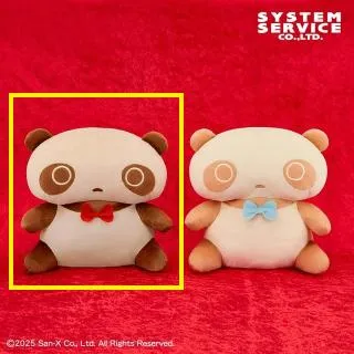 ぬいぐるみ （バラ売り可） Aカフェラテ(赤リボン)】たれぱんだ ラテカラーぬいぐるみXL