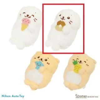 Bしろたん(どーなつ)】しろたん&らっこいぬ ふわっとごろんぬいぐるみ