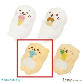 Cらっこいぬ(しぇる)】しろたん&らっこいぬ ふわっとごろんぬいぐるみ