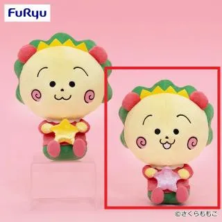 Bピンク(口開け)】COJI-COJI キラキラお星さまBIGぬいぐるみ