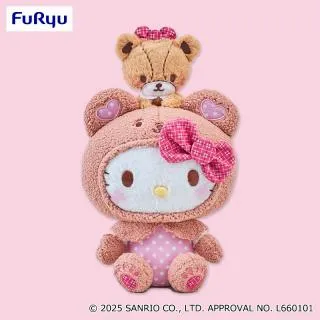 ハローキティ いちご新聞645号コラボレーションペアぬいぐるみ