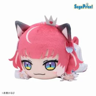 B赤見かるび(姫衣装/王冠あり)】赤見かるび 寝そべり ぬいぐるみ“赤見