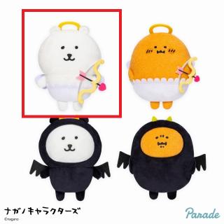 ナガノキャラクターズ Bパグ】ナガノ キャラクターズ カラビナつき 刺繍スクエアミニポーチ