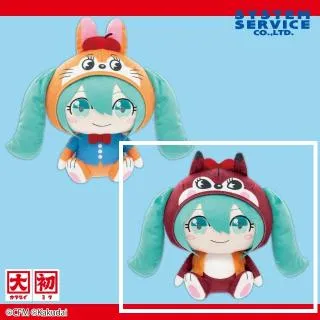 Bラム×ミク(リボン)】ミクッピーラムネ 着ぐるみぬいぐるみBIG