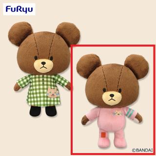 Bロンパース(ピンク)】くまのがっこう ジャッキーとねこBIGぬいぐるみ