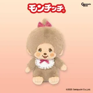 Aモンチッチちゃん】モンチッチ Lサイズぬいぐるみ(ラテブラウン