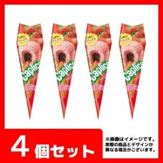 4個セット】グリコ ジャイアントカプリコ いちご オンラインクレーン