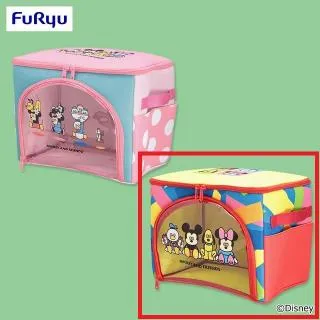 Bイエロー】ミッキー&フレンズ 松本セイジ描きおろし クリア収納ケース